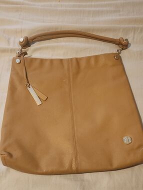 Vince Camuto Leather Shoulder Bag in Tan